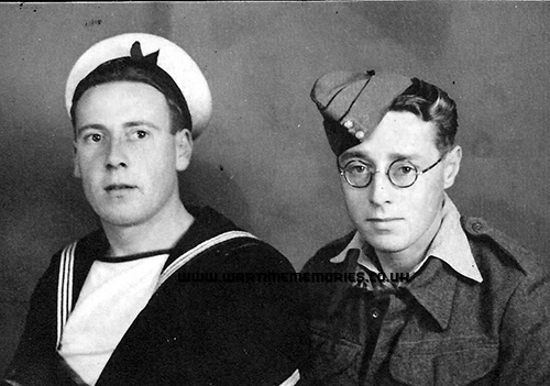 Fred Roper with his older brother Jonathan Roper in 1944